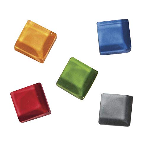 Rayher 14794999 Teselas de Cristal cuadradas, 1x1cm, Colores Variados, Pack 500 g Aproximadamente 525 Piezas, para mosaicos