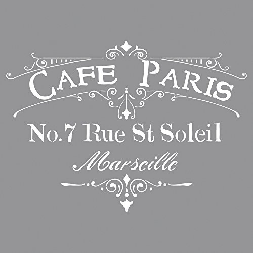 Rayher Plantilla Café Paris, Surtido, 30,5x30,5cm, SB-Bol 1unidad