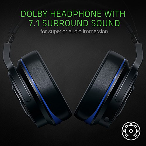 Razer Thresher 7.1 - Auriculares gamer inalámbricos para PlayStation 4 y PC, con Dolby Headphone, con sonido envolvente 7.1 & Brazo de micrófono retráctil, negro