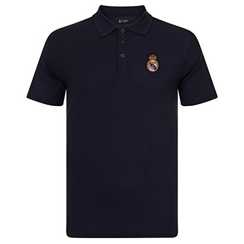 Real Madrid - Polo Oficial para Hombre - con el Escudo del Club - XL