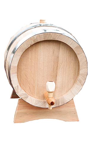 Real Oak Barrels Barriles de Madera de Roble de 30 litros para Vino, barriles de Whisky, Roble