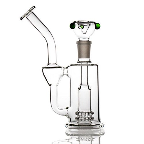 REANICE Reciclador Glass Bongs Hookah Fumar Pipa 18.8mm Bong Tazon Altura 20cm Pipas de Vidrio Recto Panal Branch Agua de Bong Oil Rigs Pipe Gran Bongs de Vidrio Transparente con Accesorios