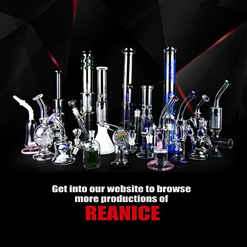 REANICE Reciclador Glass Bongs Hookah Fumar Pipa 18.8mm Bong Tazon Altura 20cm Pipas de Vidrio Recto Panal Branch Agua de Bong Oil Rigs Pipe Gran Bongs de Vidrio Transparente con Accesorios