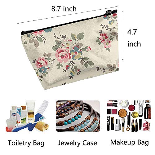 Regalo Ideal: Bolsa de Almacenamiento Trapezoidal multifunción con Purpurina Turquesa Bolsa de cosméticos Bolsa de Maquillaje pequeña Bolsa de Aseo Bolsa de Viaje portátil con Cremallera