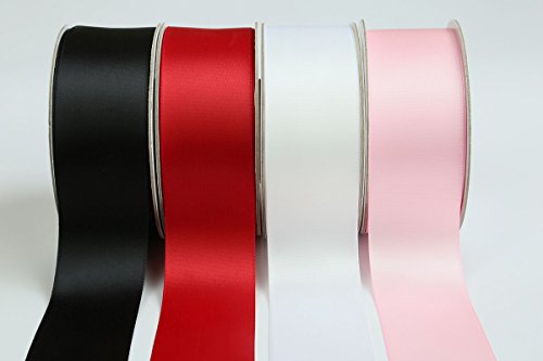 Ribbonitlux - Cinta de raso de doble cara de 38 mm de ancho, 22 metros, juego para envolver regalos, decoración de fiestas, aplicaciones de costura, boda y manualidades (117-Rosa claro)