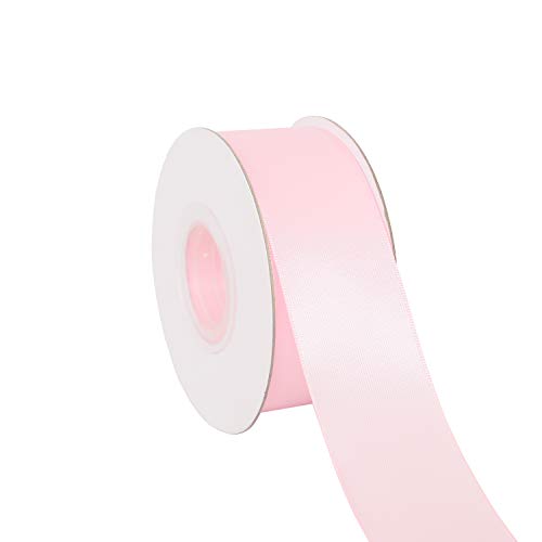 Ribbonitlux - Cinta de raso de doble cara de 38 mm de ancho, 22 metros, juego para envolver regalos, decoración de fiestas, aplicaciones de costura, boda y manualidades (117-Rosa claro)