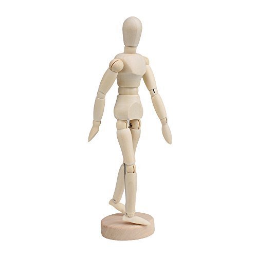 Rmeet Maniqui Dibujo,12 Pulgadas Maniquies Articulado en Madera Masculino Conjunto de Muñecos Maniquí para Decoración Ilustraciones Dibujo Pintura