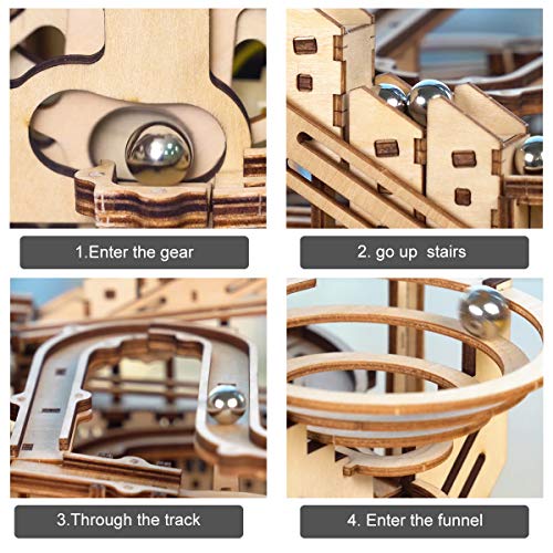 Robotime Laser Cut Puzzle de Madera | Kit de construcción Set Model | Juego de Puzzle en 3D (Waterwheel Coaster)