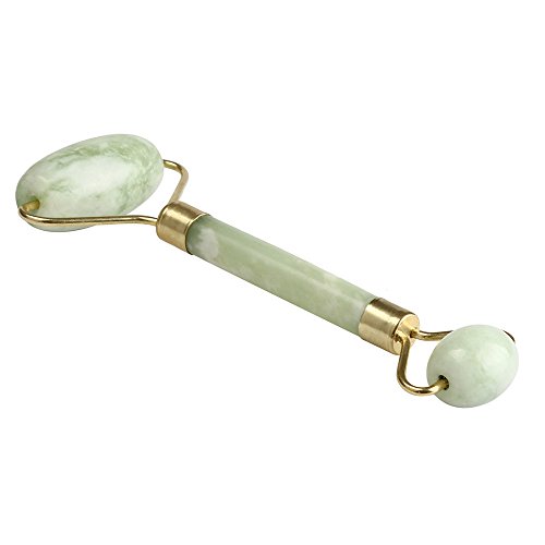 Rodillo de jade para masaje facial, para la cara, el cuerpo, la cabeza, el cuello, la naturaleza, dispositivo de belleza - Verde -