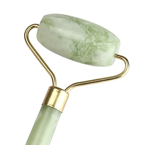 Rodillo de jade para masaje facial, para la cara, el cuerpo, la cabeza, el cuello, la naturaleza, dispositivo de belleza - Verde -