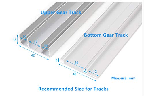 Rodillo de Puerta Corrediza, Tiberham Rueda de Rodillo de Nylon de 30 mm de Diámetro, Corredores de Puerta de Servicio Pesado Kits de Panel de Riel de Engranaje (4 Pares)