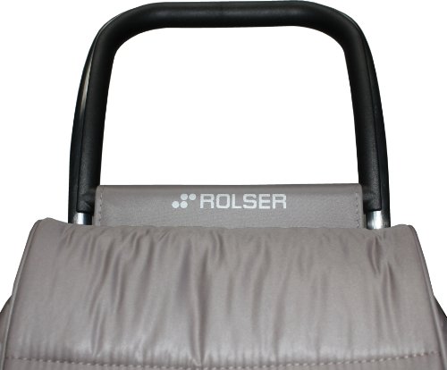 Rolser Logic Tour PAC048, Carro de la compra con 4 ruedas (aluminio ligero), diseño acolchado, color Champagne, 39,5 x 32,5 x 105,5 cm, 43 litros