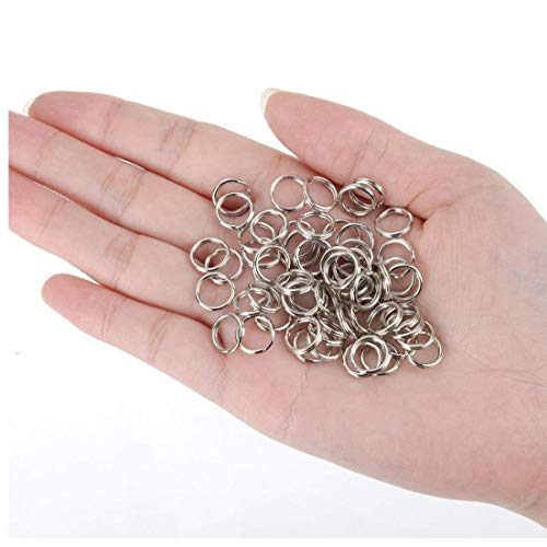 Romote 50 Pc Anillos Partidos Pequeños Anillos Masiva De Teclas Llavero Anillos para Llaves Organización De Bricolaje Crafts Llaveros 9mm