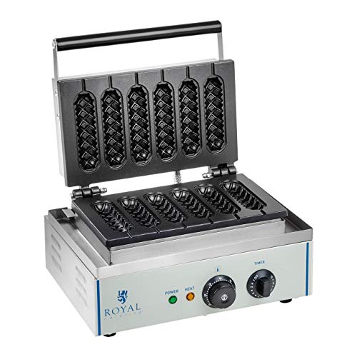 Royal Catering - RCWM-1500-S - Gofrera para Hacer corn dog - 1 x 1.500 Watt