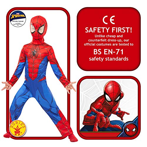 Rubie's 640840M SPIDERMAN Marvel - Disfraz infantil clásico de Spider-Man, M (5-6 años)