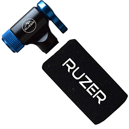 RUZER© Inflador rápido y fácil Presta & Schrader válvula Compatible para Bicicleta Bomba 12 g, 16 g, 20 g y 25 g