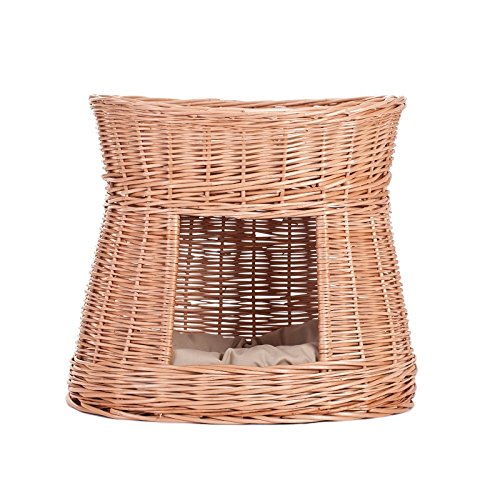 S de wicker24 481 – 50/P Gato Cesta de Mimbre, Cesta, honiggelb, 50 x 40 x 45 cm