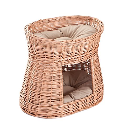 S de wicker24 481 – 50/P Gato Cesta de Mimbre, Cesta, honiggelb, 50 x 40 x 45 cm