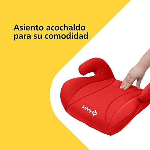 Safety 1st Manga Safe Elevador, Silla de coche grupo 3, Alzador para niños 3-12 años (15-36 kg), color Red