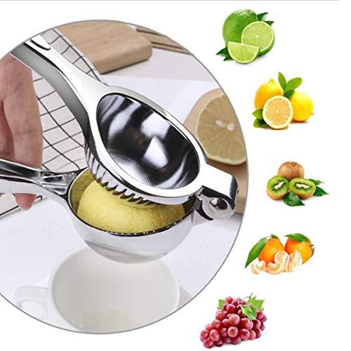 Saijer Exprimidor Limón, Manual De Limón De Acero Inoxidable & Madera Citrus Press con Contenedor 500 ml Zumos Lemon Squeezer para Hacer Zumo Ensalada Bebida 3 PCS