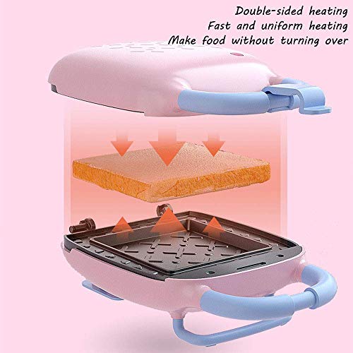 Sandwichera Breadmaker desayuno Máquina, Hogar multifuncional Luz Alimentos Wafflera multifuncional Calefacción tostadas Prensa Tostadora, conveniente for el partido del hogar y de cocina DOISLL