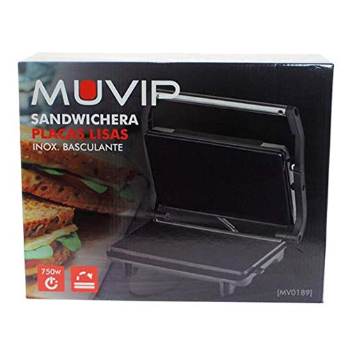 Sandwichera INOX Placa Lisa 750W MUVIP