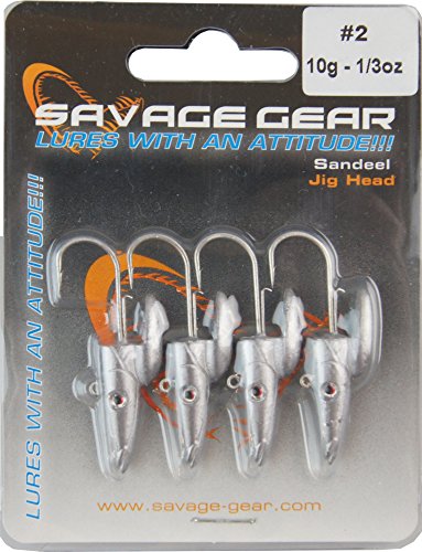 Savage Gear - Sandeel Jig Head 10, Color 0, Talla 10.0 gr