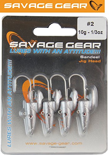Savage Gear - Sandeel Jig Head 10, Color 0, Talla 10.0 gr