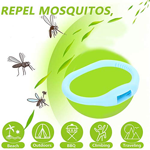 SCOBUTY Pulsera Repelente de Mosquitos,Mosquito Anti Pulsera,Pulsera Antimosquito,extractos de Plantas Naturales, sanos, no tóxicos, Impermeables,adecuados para Viajes y Viajes de Negocios