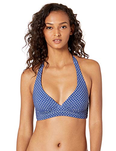 Seafolly Beach Belle Halter Bra Parte de Arriba de Bikini, (Blue Opal Blue Opal), 100C (Talla del Fabricante: 16) para Mujer