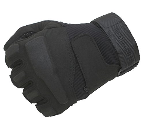 Seibertron Hombres de Negro S.O.L.A.G. Special Ops Finger Completo/Luz Guantes Asalto Táctico Guantes de Disparo Completo Dedo Combate Militar del Ejército (Negro, M)