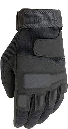 Seibertron Hombres de Negro S.O.L.A.G. Special Ops Finger Completo/Luz Guantes Asalto Táctico Guantes de Disparo Completo Dedo Combate Militar del Ejército (Negro, M)