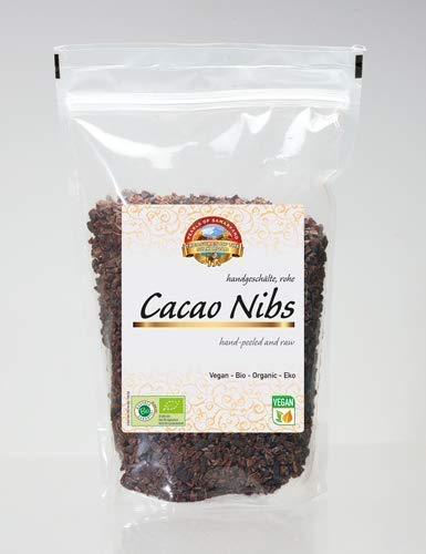 Semillas de Cacao crudas Bio 600 gr granos habas de cacao criollo ecológicas 100% naturales organic Cacao Nibs