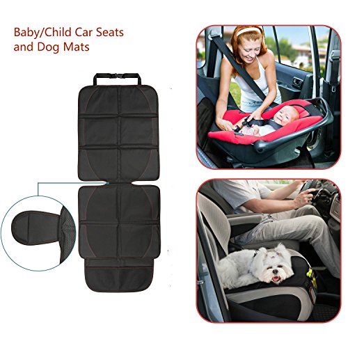 Set de Protector del Asiento de Coche y Organizador de Asiento, Cozywind Funda Protección para Asientos de Coche con Soporte Tablet-Bolsillo, Contramarcha y Antideslizante, Universal para Silla ISOFIX