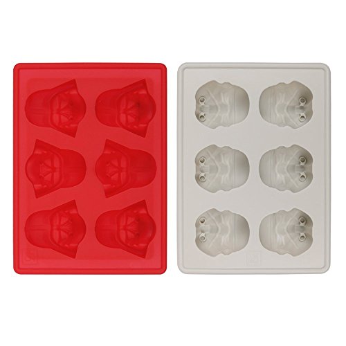 Set of 2 Star Wars Silicone Ice Trays / Chocolate Molds: Darth Vader and Stormtrooper by Kotobukiya