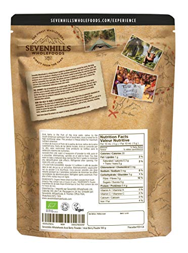 Sevenhills Wholefoods Baya De Açaí En Polvo Orgánico (Liofilizadas) 100g