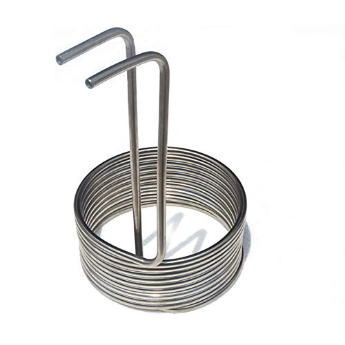 SHENMU Inmersión Wort Chiller Brewing Wort refrigerador de la Cerveza de refrigeración de la Bobina, Espiral de 10 cm de Altura, 10 mm de diámetro de la Bobina Externa/Interna de 8 mm, 10 bobinas