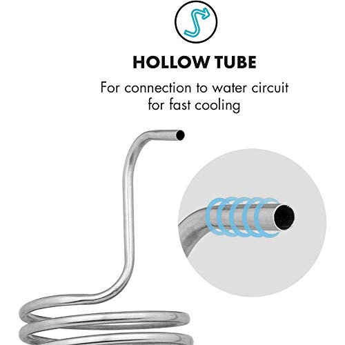 SHENMU Inmersión Wort Chiller Brewing Wort refrigerador de la Cerveza de refrigeración de la Bobina, Espiral de 10 cm de Altura, 10 mm de diámetro de la Bobina Externa/Interna de 8 mm, 10 bobinas