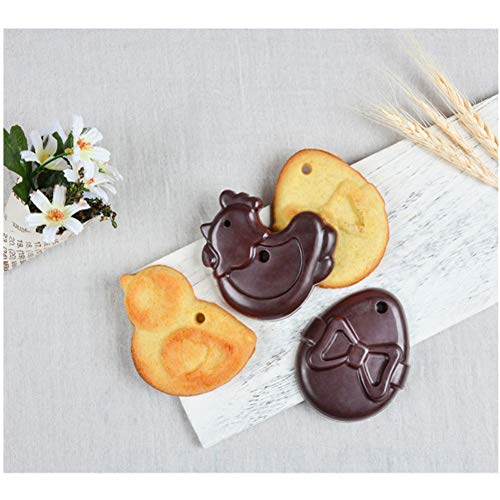 SHUHUI Molde para Galletas De Gallo De 9 Cavidades, Molde De Silicona para Gallina, Molde para Chocolate Y Huevo, Molde De Silicona para Postre, Herramientas para Decoración De Pasteles