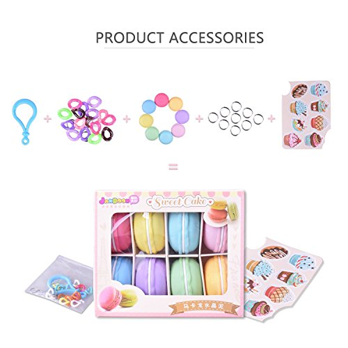 SIMUER 8PCS Macarons Slime Kit, Cristal Mud Kit Arcilla de caucho de Barro DIY Magia Plastilina Kid Juguetes