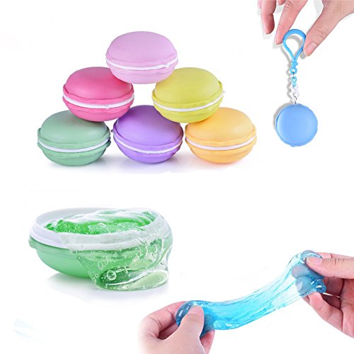 SIMUER 8PCS Macarons Slime Kit, Cristal Mud Kit Arcilla de caucho de Barro DIY Magia Plastilina Kid Juguetes