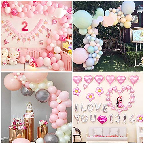 Sinwind Arco para Globos, Kit de Cinta de Tira Decorativa de la Columna de Arco de Arco, 6 Rollos Tiras de Cinta de Globo con 6 Rollos Pegamento de Punto de Pegamento de Globo