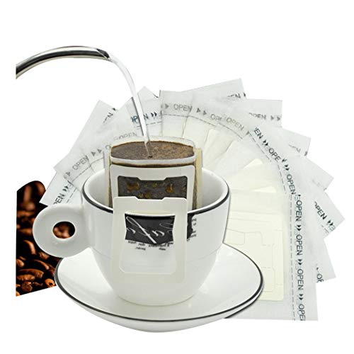 Sipliv filtro de café de papel filtros de una sola taza desechables filtro de café oreja de goteo oreja de café no tejido bolsas de té café de viaje - 50 pcs