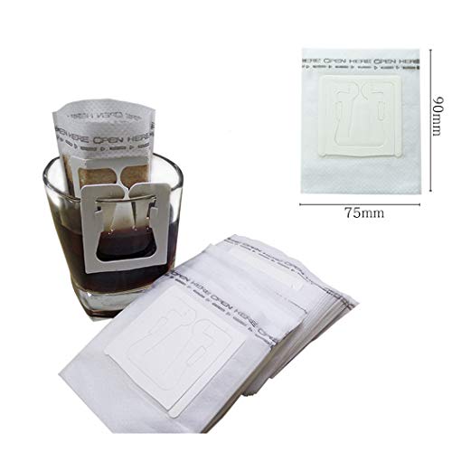 Sipliv filtro de café de papel filtros de una sola taza desechables filtro de café oreja de goteo oreja de café no tejido bolsas de té café de viaje - 50 pcs