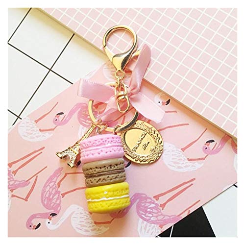 Siqikeji Llavero 20pcs / Lot de la joyería de Moda Las niñas Llavero del macarrón Clave Torta Modelo Colgante del Ornamento Llavero Bolsas Accesorios for Las Mujeres (Color : Mixed Colors)