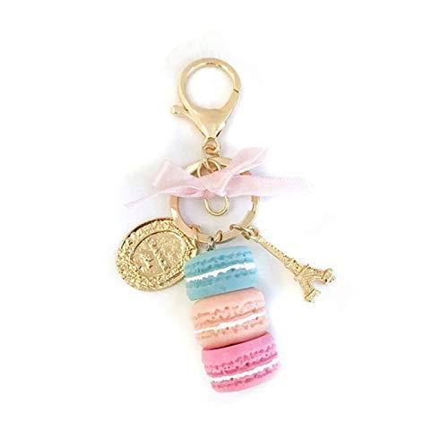 Siqikeji Llavero 20pcs / Lot de la joyería de Moda Las niñas Llavero del macarrón Clave Torta Modelo Colgante del Ornamento Llavero Bolsas Accesorios for Las Mujeres (Color : Mixed Colors)