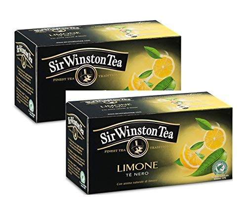 Sir Wiston Tea Té negro con sabor a limón natural - 2 x 20 Bolsitas de té (60 gramos)