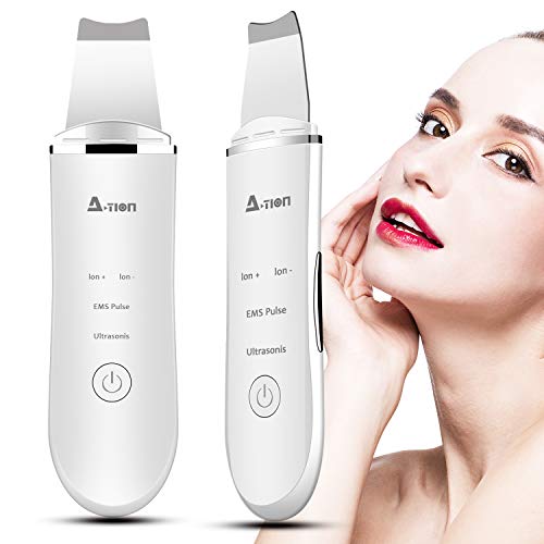 Skin Scrubber Depurador Ultrasónico Facial, 2NLF Limpiador Ultrasónico Facial 4 In 1 Electric Blackhead Remover para Puntos Negros y Espinillas, Masajeador Facial, USB Charge