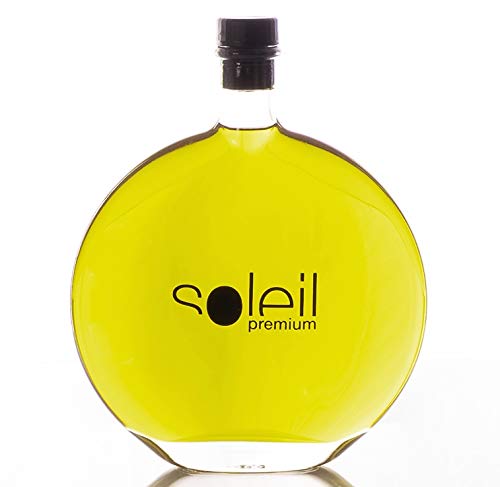 Soleil Premium Aceite de Oliva Virgen Extra Gourmet de Nueva Cosecha Temprana (2019/2020) en Botella de 500 ml de Diseño de alta Calidad con Estuche de Regalo.