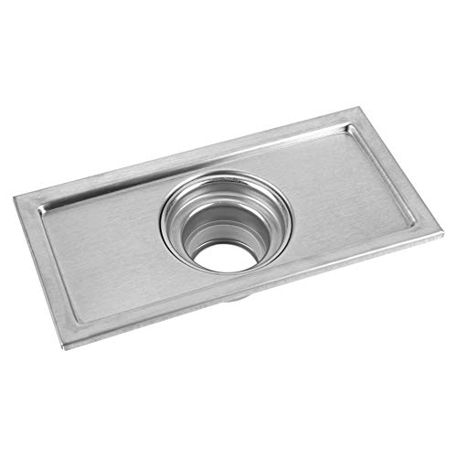 Solomi Rectángulo del Fregadero del Piso - Rejilla del Canal de la Ducha del canalón Acero Inoxidable del canalón para la Cocina el 20x10cm del Cuarto de baño